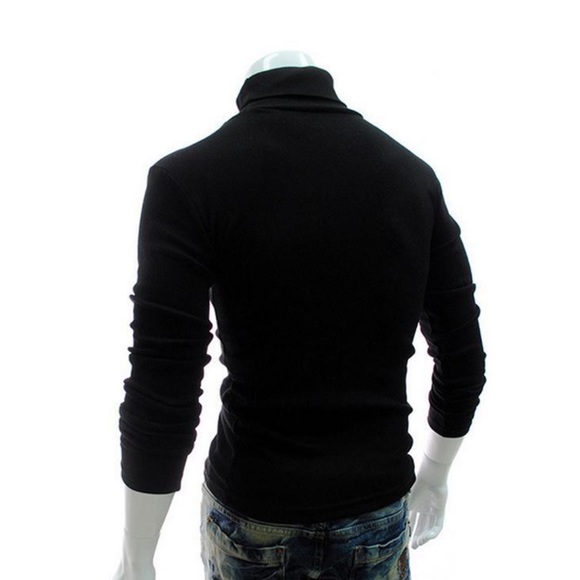 Men’s Black turtleneck sweater - Picture 2 of 2